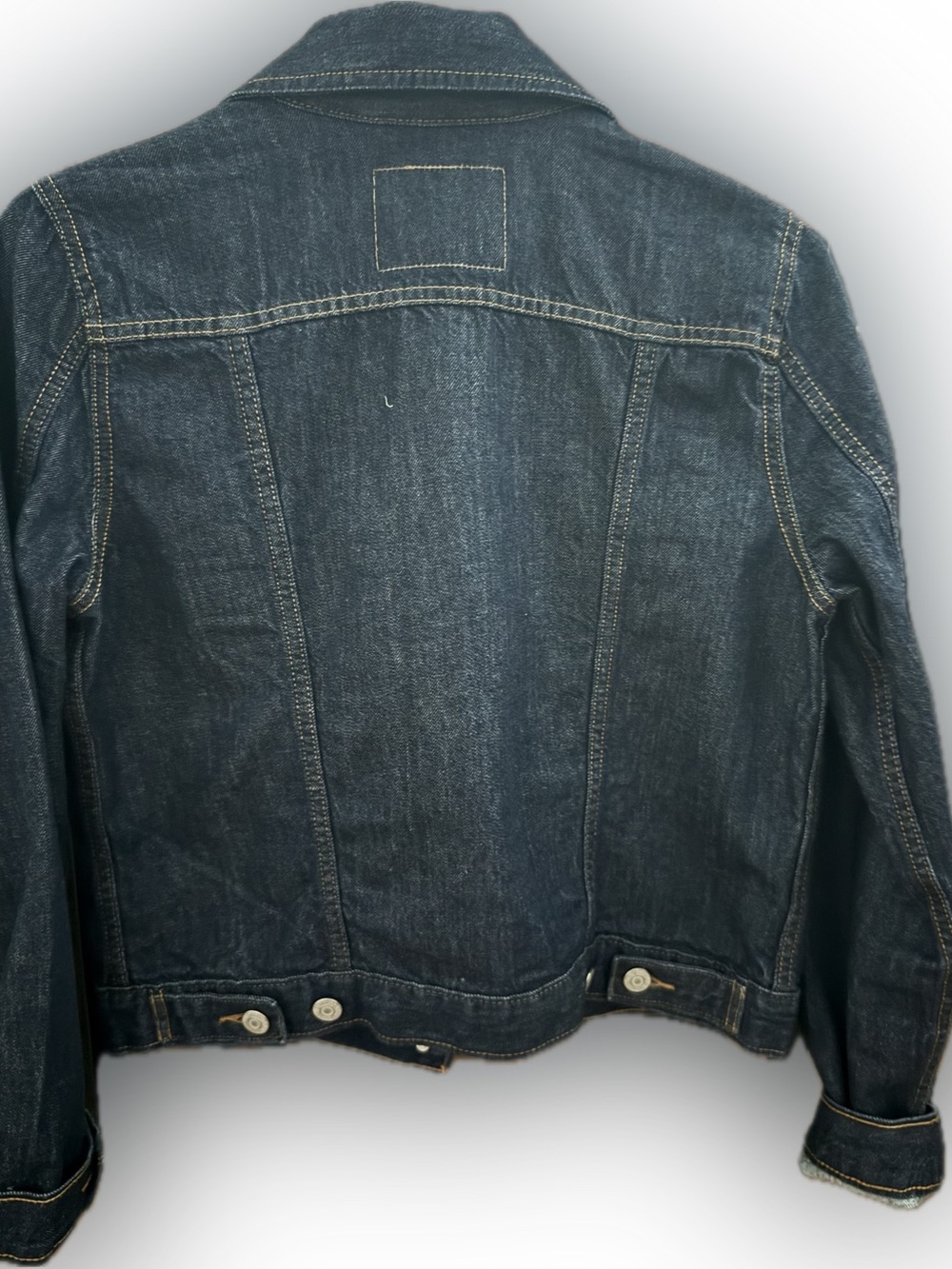 Levi Strauss & Co Womens Medium Wash Denim Trucker Jacket Blue Stretch Size L - Picture 6 of 6